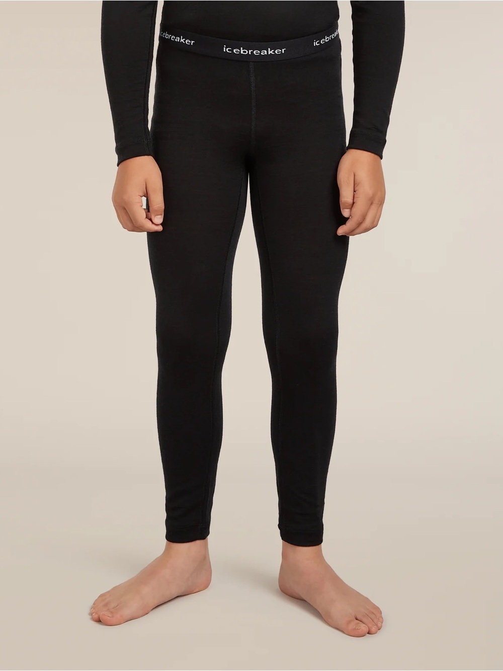 ICEBREAKER Kids’ Merino 200 Oasis Thermal Leggings - Black, 14 YRS/ 164 cm